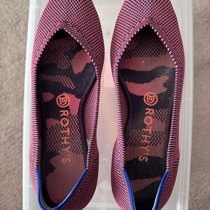 Rothy's Vibrant Pink and Blue Flats